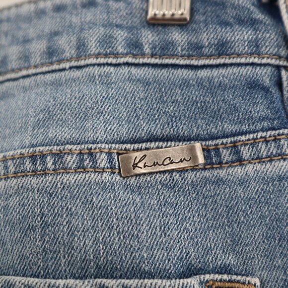 Kancan Marley High Rise Slim Straight Jeans Women 9/28 Blue Work Casual Chic Mod - Picture 15 of 16